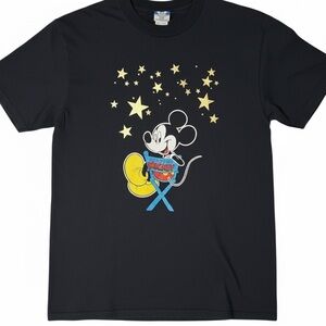 Vintage 90s Disney Mickey Director Tee Single Stitch Black USA Made Large